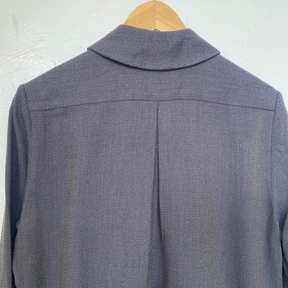Vintage Long Sleeve Lat Naylor Think Tank Herringbone Button Up Gray - Picture 9 of 9